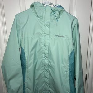 Teal Columbia Waterproof Jacket